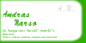 andras marso business card